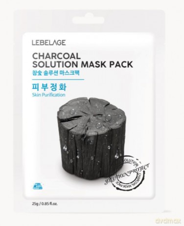 LEBELAGE Maseczka w płachcie CHARCOAL SOLUTION