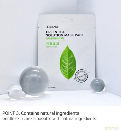 LEBELAGE Maseczka w płachcie GREEN TEA SOLUTION