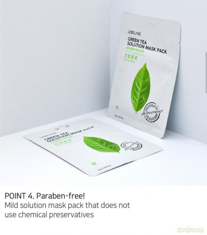 LEBELAGE Maseczka w płachcie GREEN TEA SOLUTION