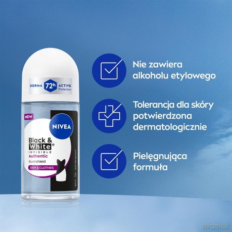 NIVEA DEO Roll-on damski B&W AUTHENTIC