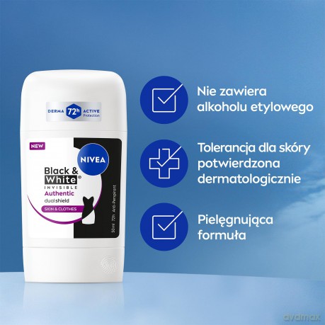NIVEA DEO sztyft damskii B&W Authentic