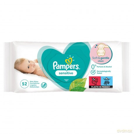 P&G PAMPERS Chusteczki nawilżane 52szt Sensitive