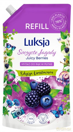 SAR LUKSJA Mydło zapas 900 ml Jagoda