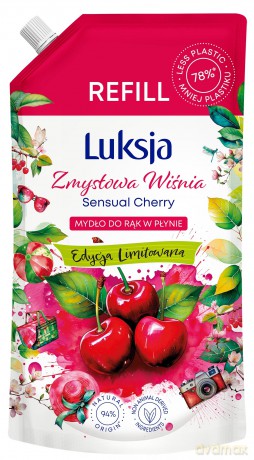 SAR LUKSJA Mydło zapas 900 ml Wiśnia