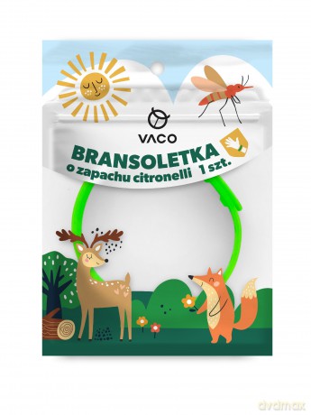 VACO Kids Bransoletka na komary świecąca w ciemności (Citronella) 1 szt.