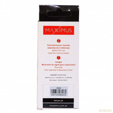 Bateria MAXXIMUS do NOKIA 3220, 5140, N80, 5200, 5300 1200mAh