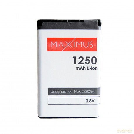 Bateria MAXXIMUS do NOKIA 5220XM, c3-01, c5, c6-01, 6303 1250mAh