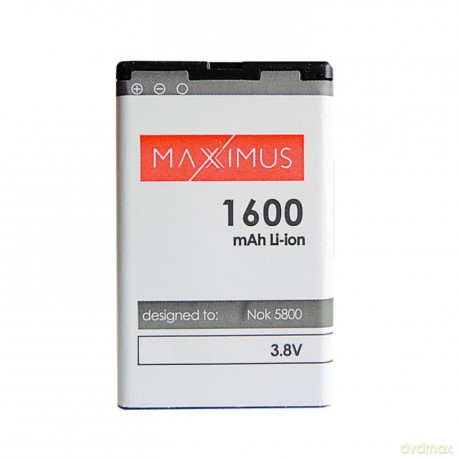 Bateria MAXXIMUS do NOKIA 5800, 5230, C3, N900, X6 16GB 1600mAh