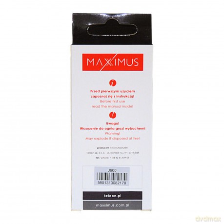 Bateria MAXXIMUS do SAMSUNGA J600, M600, S8300, C3050, B3310, S7350 1000mAh