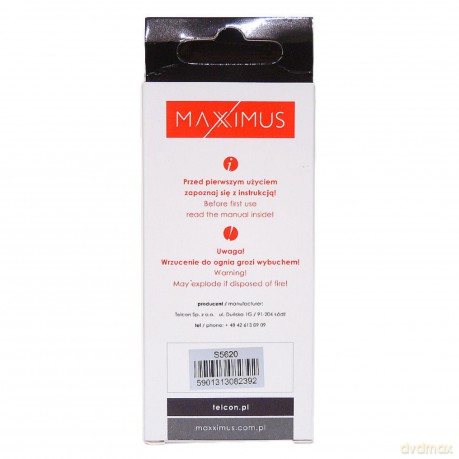 Bateria MAXXIMUS do SAMSUNGA S5620, L700, S3650, B3410, S7070, S5610 1100mAh