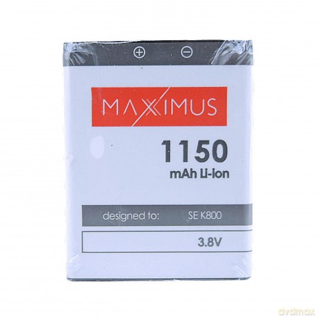 Bateria MAXXIMUS SONY ERICSSON K800, AINO, NAITE, SATIO, C702, K550, M600 1150mAh