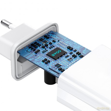 BWOO ładowarka sieciowa CDA182 QC 38W 1x USB-A + 1x USB-C biała