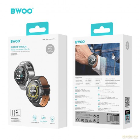 BWOO smartwatch WA-08 1,43 AMOLED czarny"