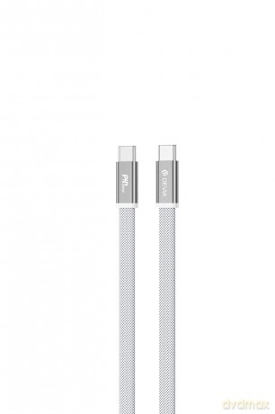 Devia Kabel Ultra3 USB-C PD 240 W, płaski, 1,5 m, biały