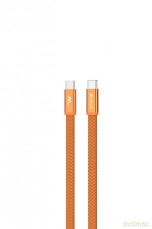 Devia Kabel Ultra3 USB-C PD 240 W, płaski, 1,5 m, pomarańczowy