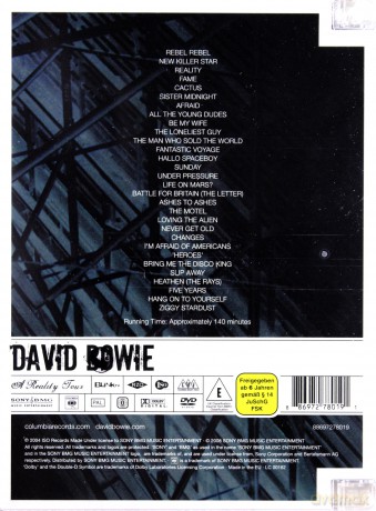 David Bowie: A Reality Tour  [DVD]
