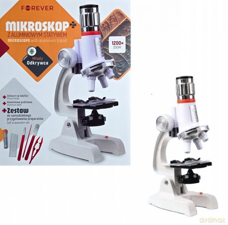 Forever Mikroskop z aluminiowym korpusem Plus C2171P biały