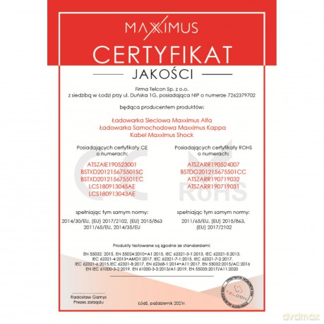 Ładowarka Sieciowa MX ALFA 20W PD+QC, USB-A+C biała TTT