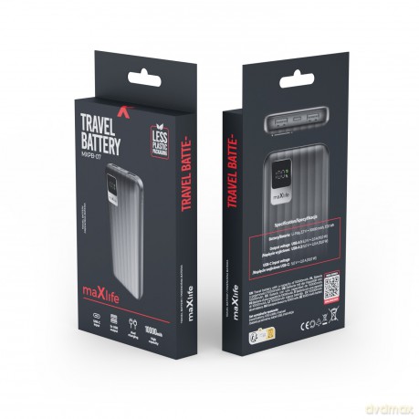 Maxlife power bank MXPB-07 10000 mAh czarny