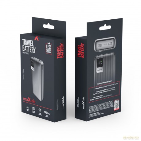Maxlife power bank MXPB-07 20000 mAh czarny