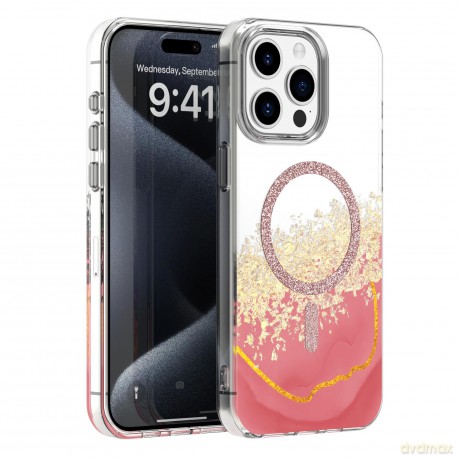 Nakładka Epoxy Mag do iPhone 14 Pro 6,1" różowa