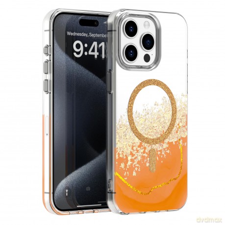 Nakładka Epoxy Mag do iPhone 15 Pro 6,1" pomarańczowa
