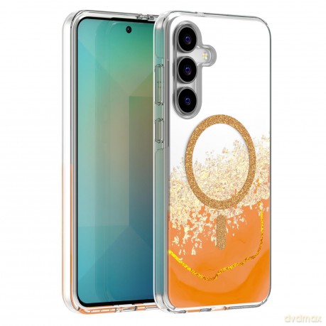 Nakładka Epoxy Mag do Samsung Galaxy S25 FE pomarańczowa