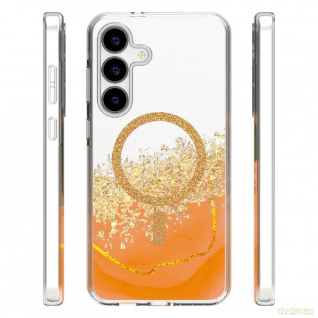 Nakładka Epoxy Mag do Samsung Galaxy S25 FE pomarańczowa