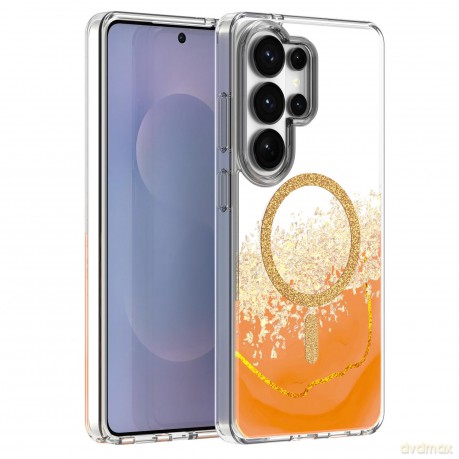 Nakładka Epoxy Mag do Samsung Galaxy S25 Ultra pomarańczowa