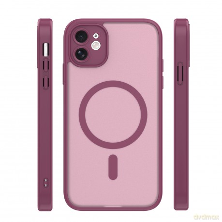 Nakładka Mag Matt do iPhone 11 bordowa camera protection