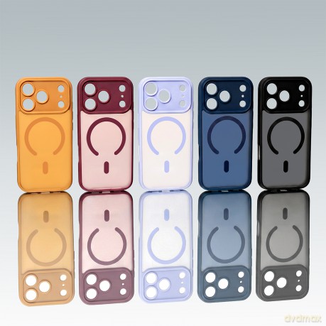Nakładka Mag Matt do iPhone 11 bordowa camera protection