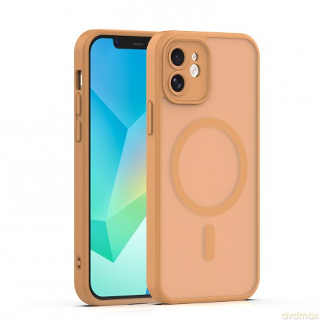 Nakładka Mag Matt do iPhone 12 6,1" brązowa camera protection