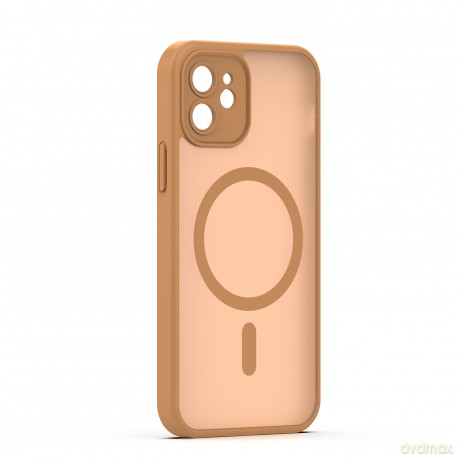 Nakładka Mag Matt do iPhone 12 6,1" brązowa camera protection