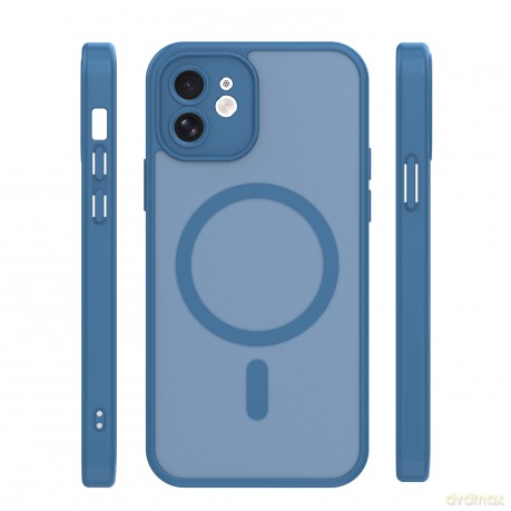 Nakładka Mag Matt do iPhone 12 6,1" ciemnoniebieska camera protection