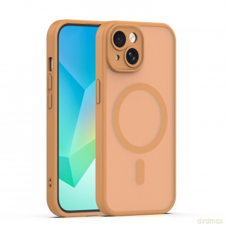 Nakładka Mag Matt do iPhone 13 6,1" brązowa camera protection
