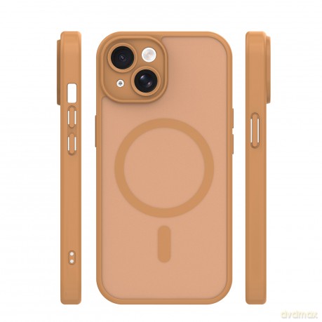 Nakładka Mag Matt do iPhone 14 6,1" brązowa camera protection