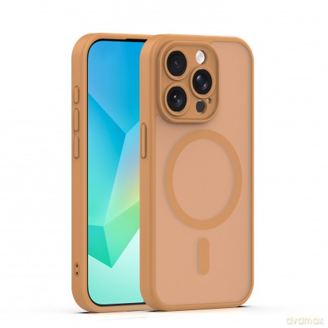 Nakładka Mag Matt do iPhone 14 Pro 6,1" brązowa camera protection