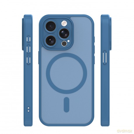 Nakładka Mag Matt do iPhone 14 Pro 6,1" ciemnoniebieska camera protection