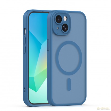 Nakładka Mag Matt do iPhone 15 6,1" ciemnoniebieska camera protection