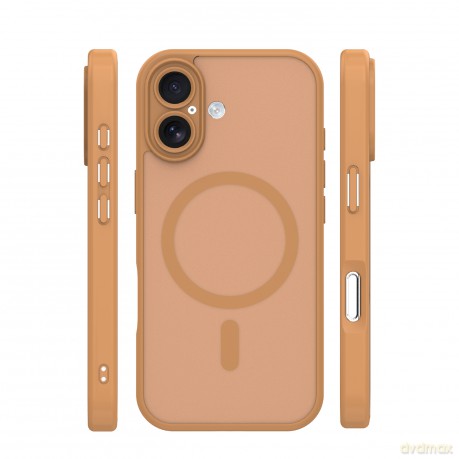 Nakładka Mag Matt do iPhone 16 6,1" brązowa camera protection