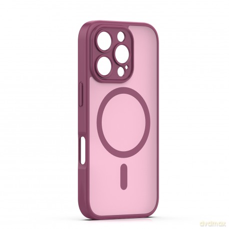 Nakładka Mag Matt do iPhone 16 Pro 6,3" bordowa camera protection