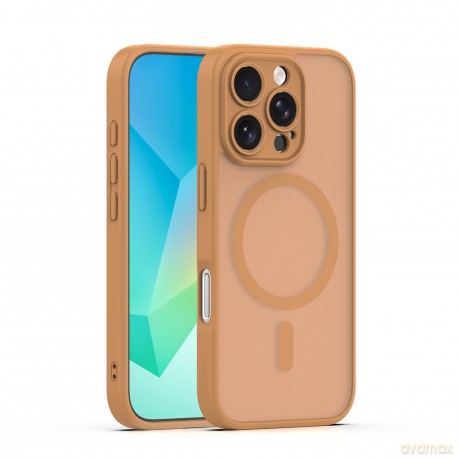Nakładka Mag Matt do iPhone 16 Pro 6,3" brązowa camera protection