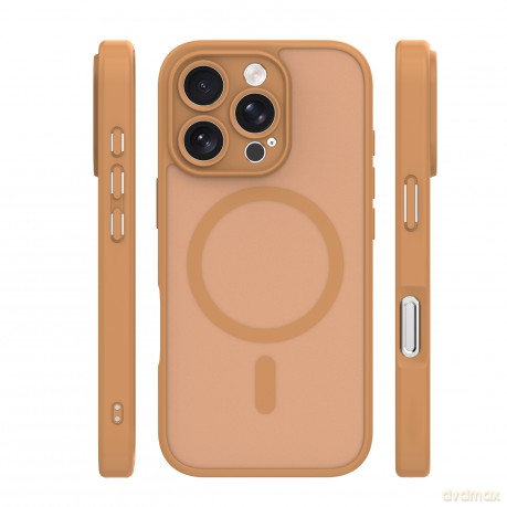 Nakładka Mag Matt do iPhone 16 Pro 6,3" brązowa camera protection