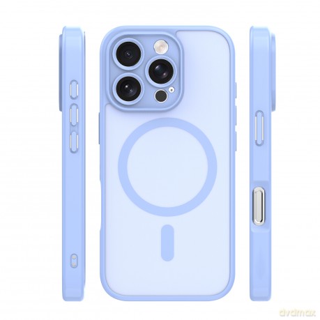 Nakładka Mag Matt do iPhone 16 Pro 6,3" jasnoniebieska camera protection