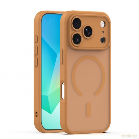 Nakładka Mag Matt do iPhone 17 Pro Max 6,9'' brązowa camera protection
