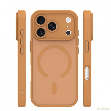 Nakładka Mag Matt do iPhone 17 Pro Max 6,9'' brązowa camera protection