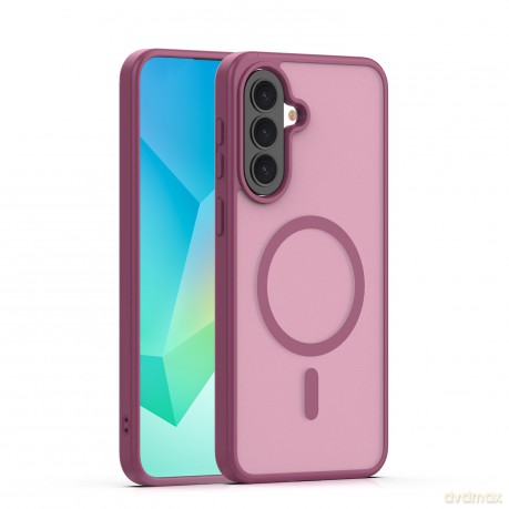 Nakładka Mag Matt do Samsung Galaxy A37 5G bordowa big hole