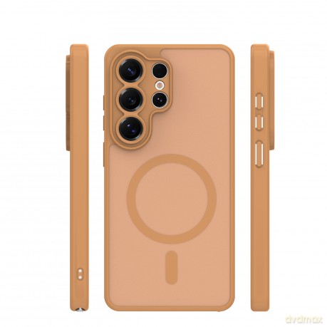 Nakładka Mag Matt do Samsung Galaxy S25 Ultra brązowa camera protection