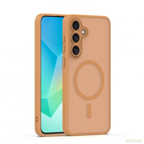 Nakładka Mag Matt do Samsung Galaxy S26 brązowa big hole