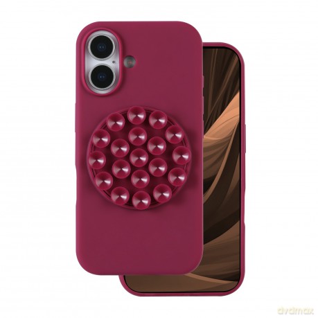 Nakładka Silicone Stick do iPhone 16 6,1" bordowa
